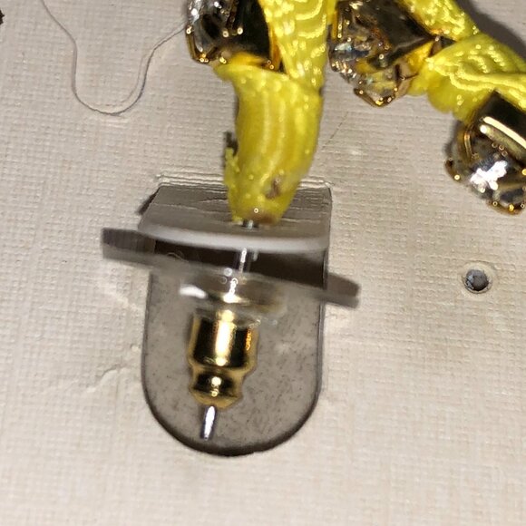 Amrita Yellow & Gold Crystal Hoop Earrings - Picture 5 of 5